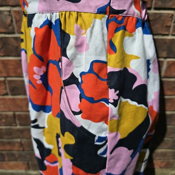 Anthropologie Whit Two Petal Crossback Dress Floral Mod Retro Tiki Twee - Picture 14 of 16